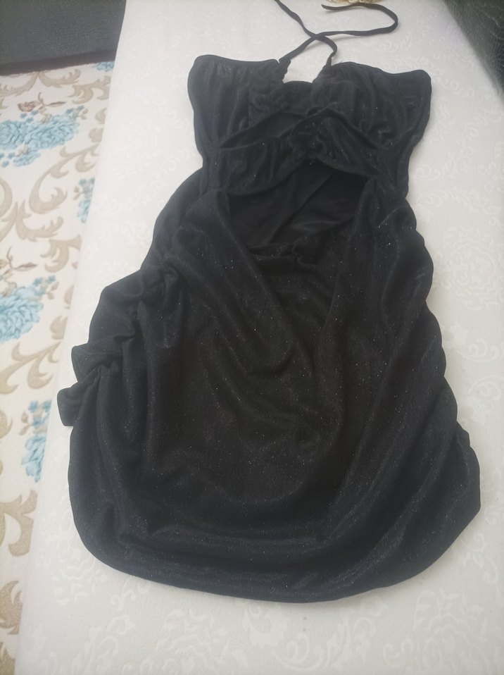 fantazi gecelik siyah simli - Görsel 4