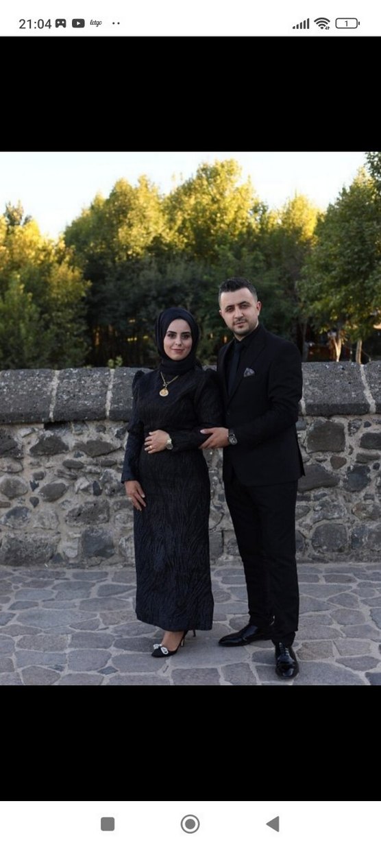 Siyah Yılan Desenli Uzun Kol Abiye Elbise - Görsel 3