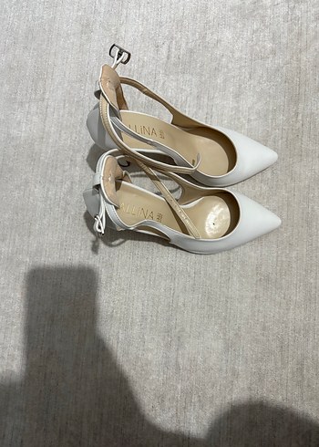 38 Beden Beyaz Stiletto Topuklu Kadın Abiye Ayakkabı