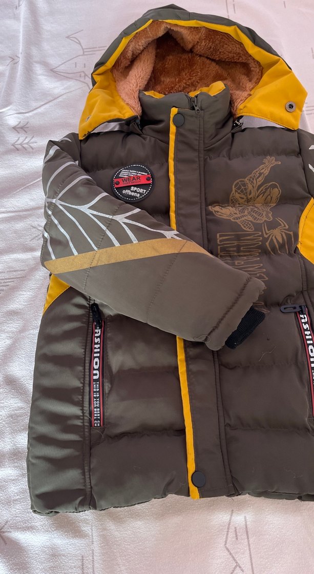 Kahverengi Kürklü Erkek Çocuk Mont - Görsel 2