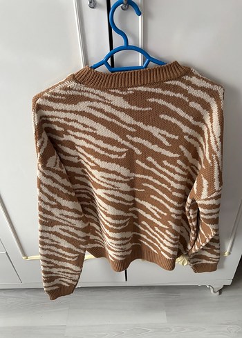 Kadın Kahverengi Zebra Desenli Triko Kazak TrendyolMilla - Görsel 2