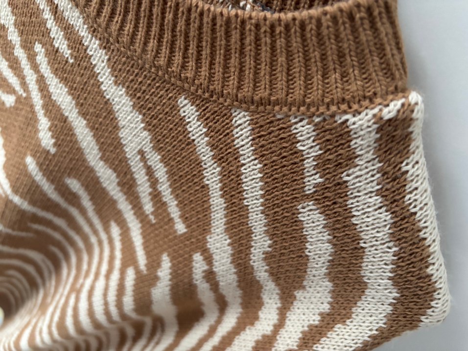 Kadın Kahverengi Zebra Desenli Triko Kazak TrendyolMilla - Görsel 3