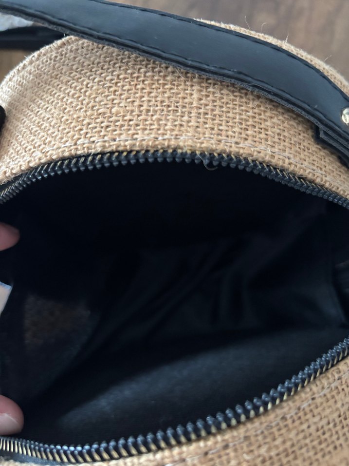 Zincir Detaylı Bej Nakışlı Kadın Çanta Hasır - Görsel 2