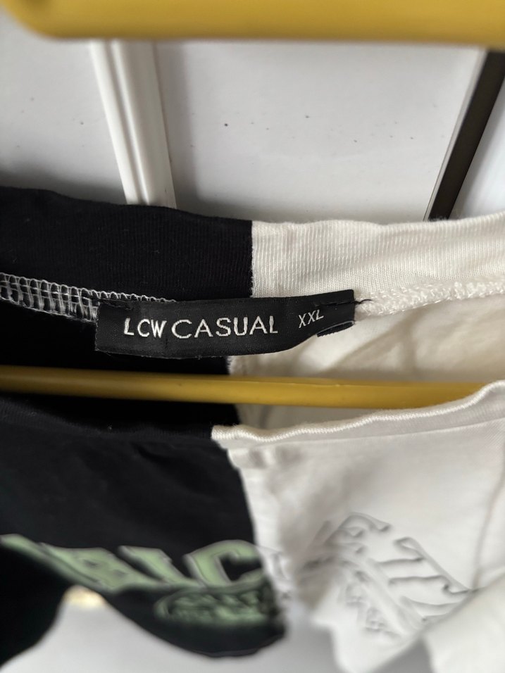 Siyah Beyaz Uzun Kollu Crop Top LCW - Görsel 2