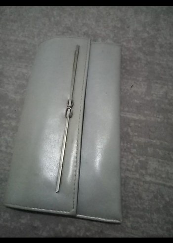 Gri Deri Modern Klasik Kadın Portföy Çanta - Görsel 3