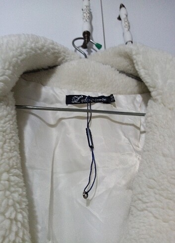 Krem rengi Bayan Peluş hırka  - Görsel 5