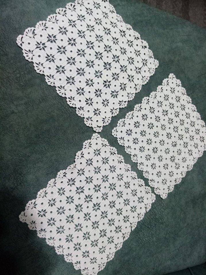 El İşi Dantel 3'lü Beyaz Peçete Seti - Görsel 4