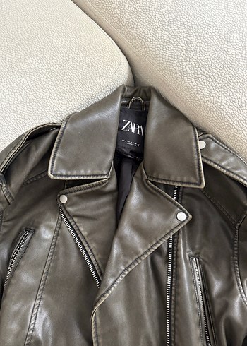 Kahverengi Deri Ceket - Görsel 2