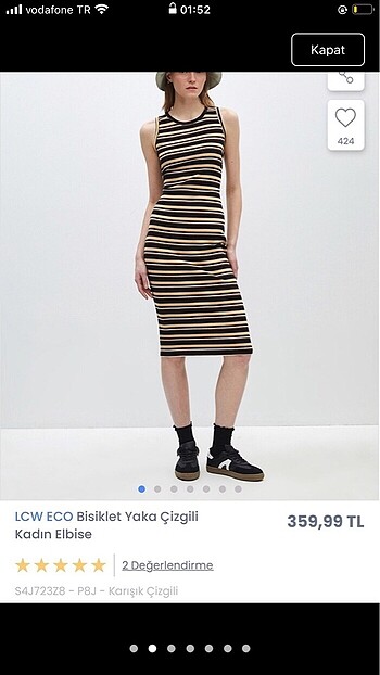 xs Beden Lc Waikiki günlük elbise