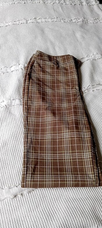 Ekose bol paça pantolon 