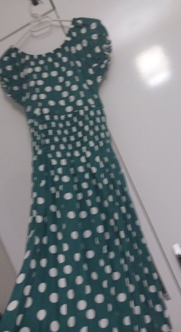 Puantiye Desenli Uzun Bohem Elbise - Görsel 2