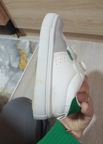 Erkek Çocuk Beyaz Gri Cırt Cırtlı Spor Ayakkabı - Görsel 4