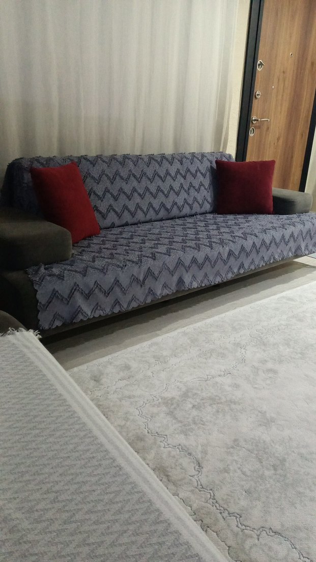 Gri Modern Koltuk Örtüsü - Görsel 2