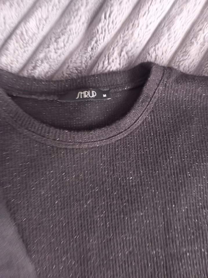 Gri Uzun Kollu Örgü Triko Kazak - Görsel 2