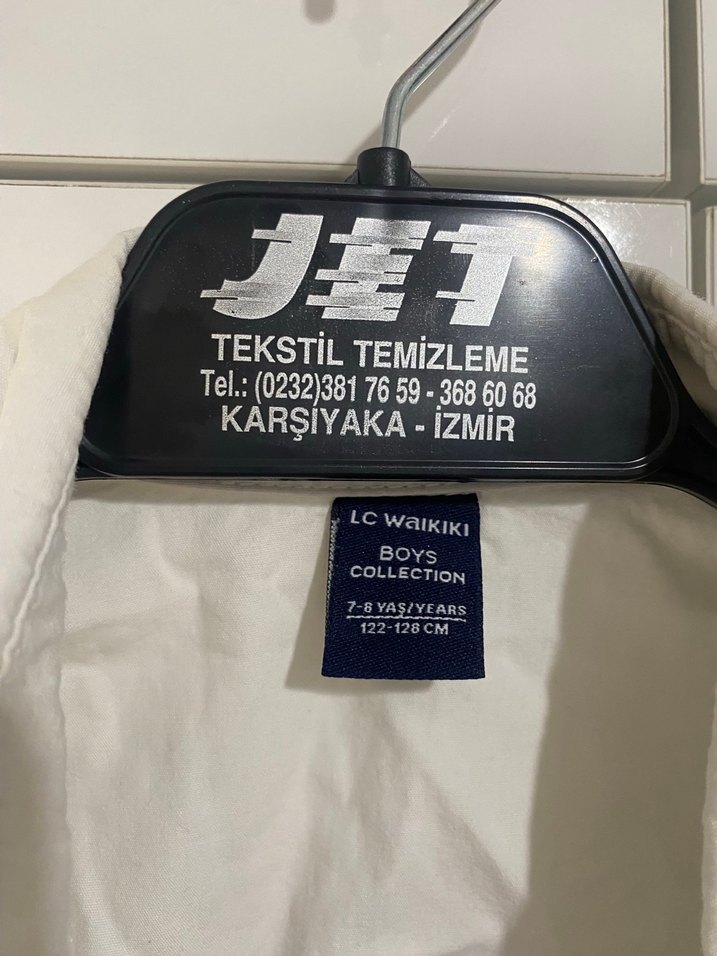 Erkek Çocuk Beyaz Pamuklu Gömlek - Görsel 2