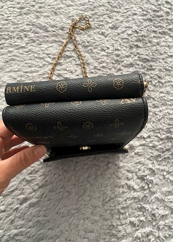 Zincir Detaylı Kahverengi Deri Kadın Çanta - Görsel 9