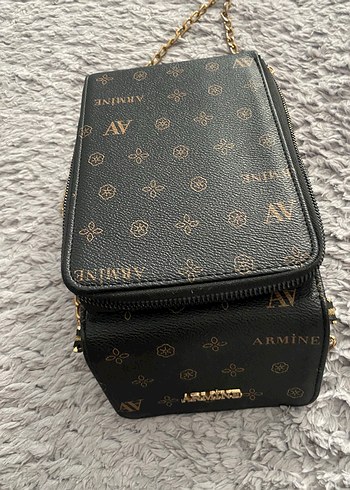 Zincir Detaylı Kahverengi Deri Kadın Çanta - Görsel 4