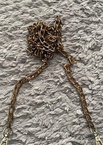 Zincir Detaylı Kahverengi Deri Kadın Çanta - Görsel 2