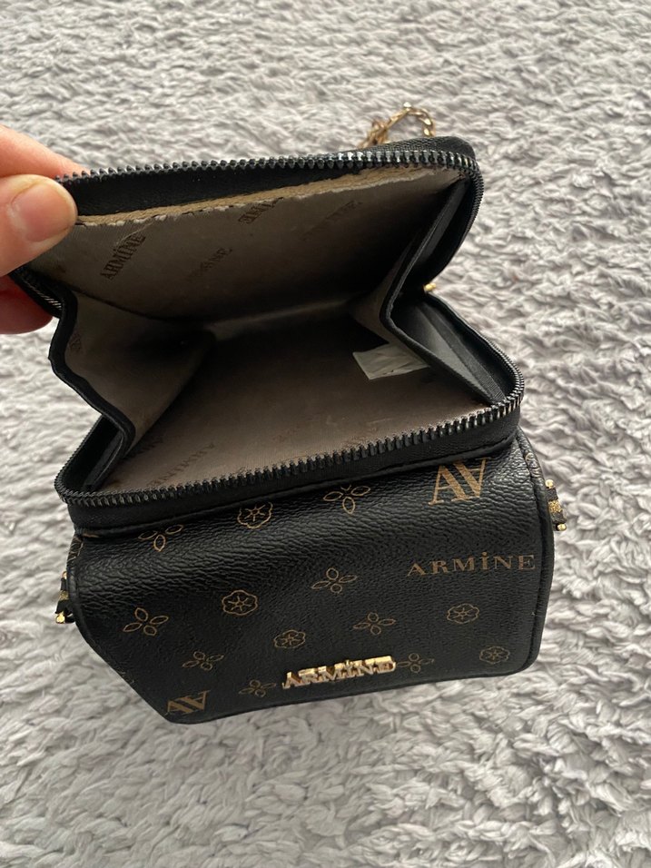 Zincir Detaylı Kahverengi Deri Kadın Çanta - Görsel 5