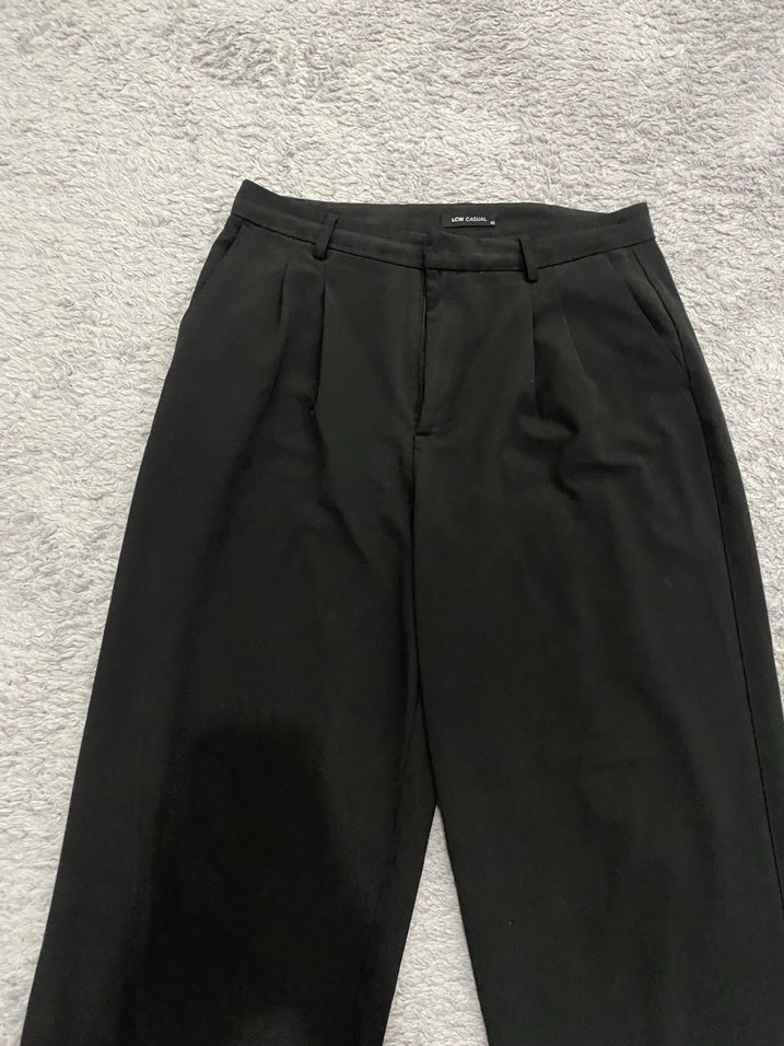 Siyah Pamuk Kadın Kumaş Pantolon - Görsel 2