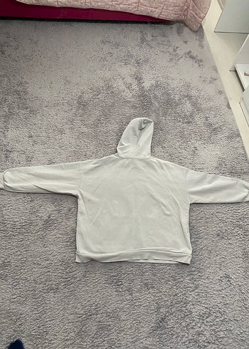 Gri Kapüşonlu Kadın Sweatshirt - Görsel 4