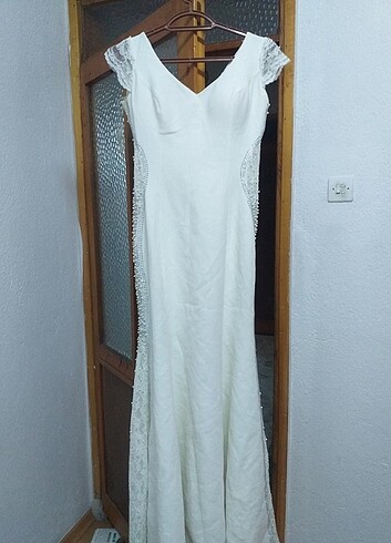 Beyaz balık model abiye