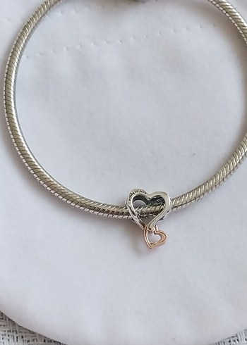 Pandora İKİ RENKLİ KAFES İŞİ SONSUZ KALP CHARM