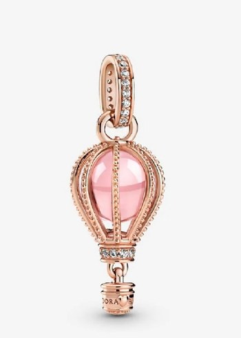 PEMBE SICAK HAVA BALONU MURANO CHARM