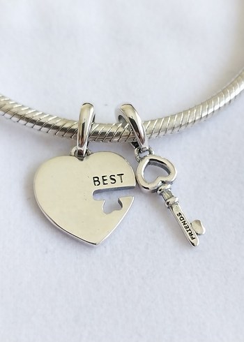 BEST FRİENDS ANAHTAR KALP CHARM - Görsel 3