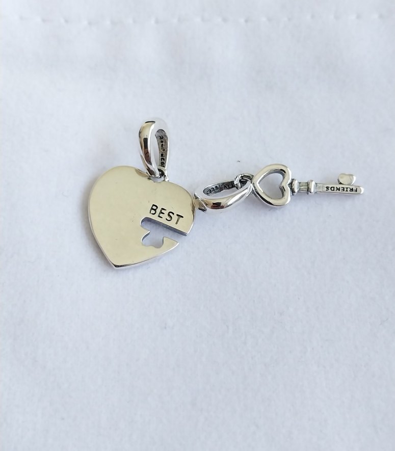 BEST FRİENDS ANAHTAR KALP CHARM - Görsel 4