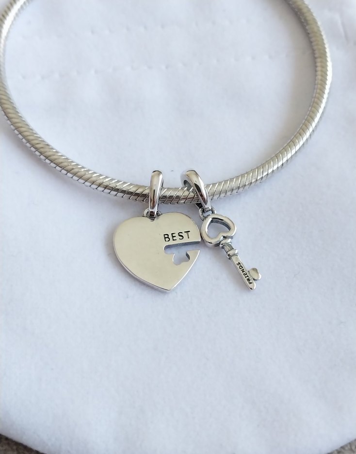 BEST FRİENDS ANAHTAR KALP CHARM - Görsel 2