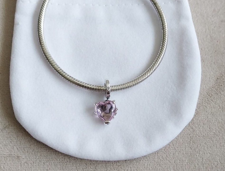 Pembe Aile Ağacı ve Kalp Sallantılı Charm - Görsel 5