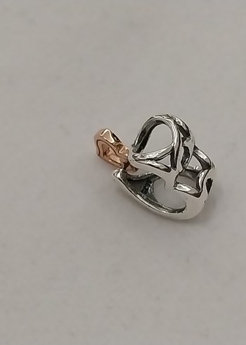 İKİ RENKLİ KAFES İŞİ SONSUZ KALP CHARM - Görsel 4