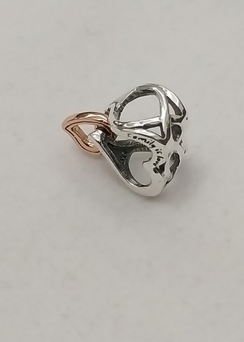 İKİ RENKLİ KAFES İŞİ SONSUZ KALP CHARM - Görsel 3