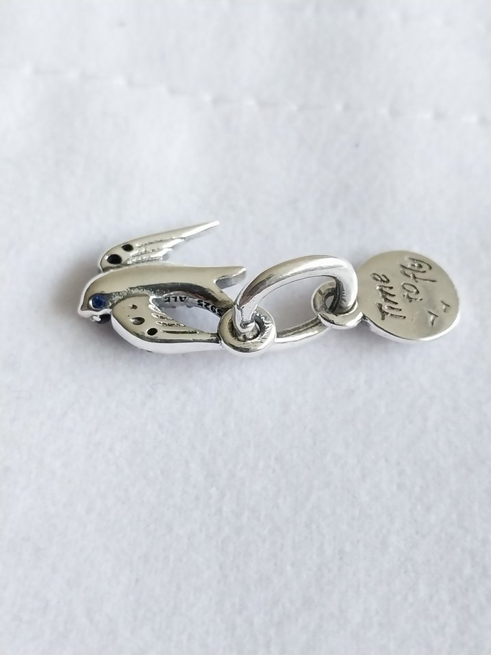 Işıltılı Kırlangıç Çift Sallantılı Charm - Görsel 3