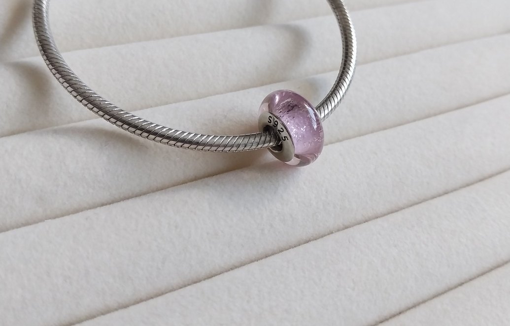 PEMBE CAM MURANO CHARM - Görsel 3