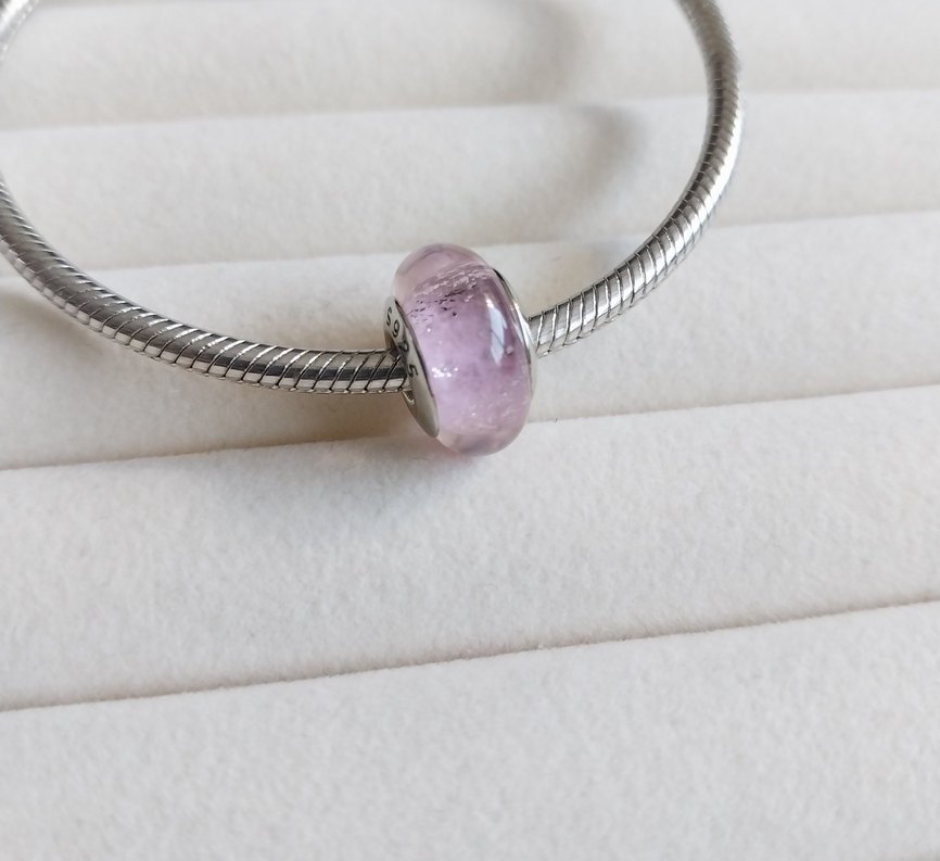 PEMBE CAM MURANO CHARM - Görsel 2