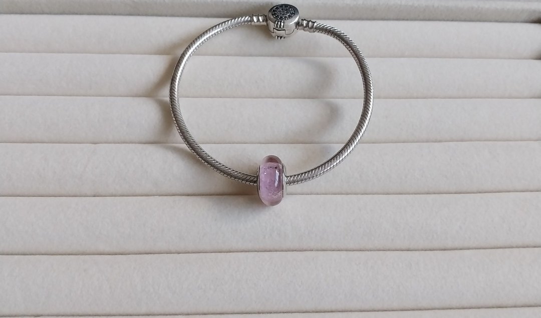 PEMBE CAM MURANO CHARM - Görsel 5