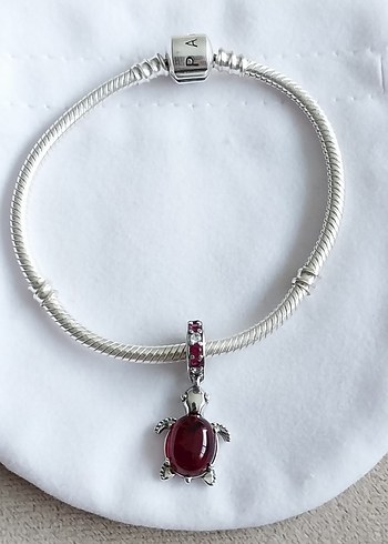 MURANO CAMI KIRMIZI DENİZ KAPLUMBAĞASI CHARM - Görsel 5