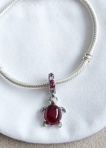 MURANO CAMI KIRMIZI DENİZ KAPLUMBAĞASI CHARM - Görsel 6