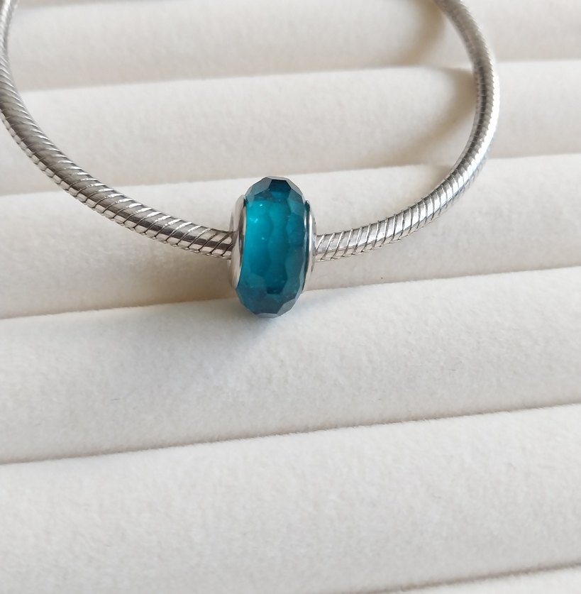 TURKUAZ RENKLİ CAM MURANO CHARM - Görsel 3