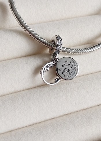 MAVİ GECE GÖKYÜZÜ HİLAL VE YILDIZLAR SALLANTILI CHARM - Görsel 5