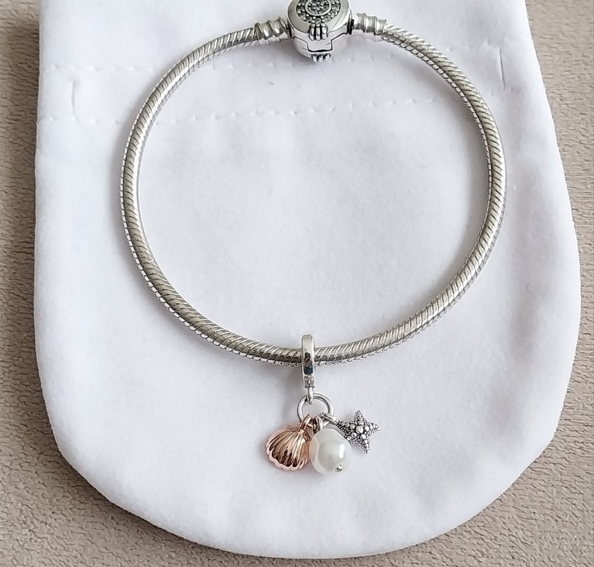 TATLI SU İNCİSİ, DENİZ YILDIZI VE DENİZ KABUĞU SALLANTILI CHARM - Görsel 5