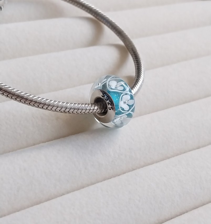 MAVİ ÇİÇEK MURANO CHARM - Görsel 4