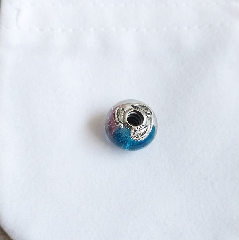 Renkli Murano Cam ve Tüy Charm - Görsel 4