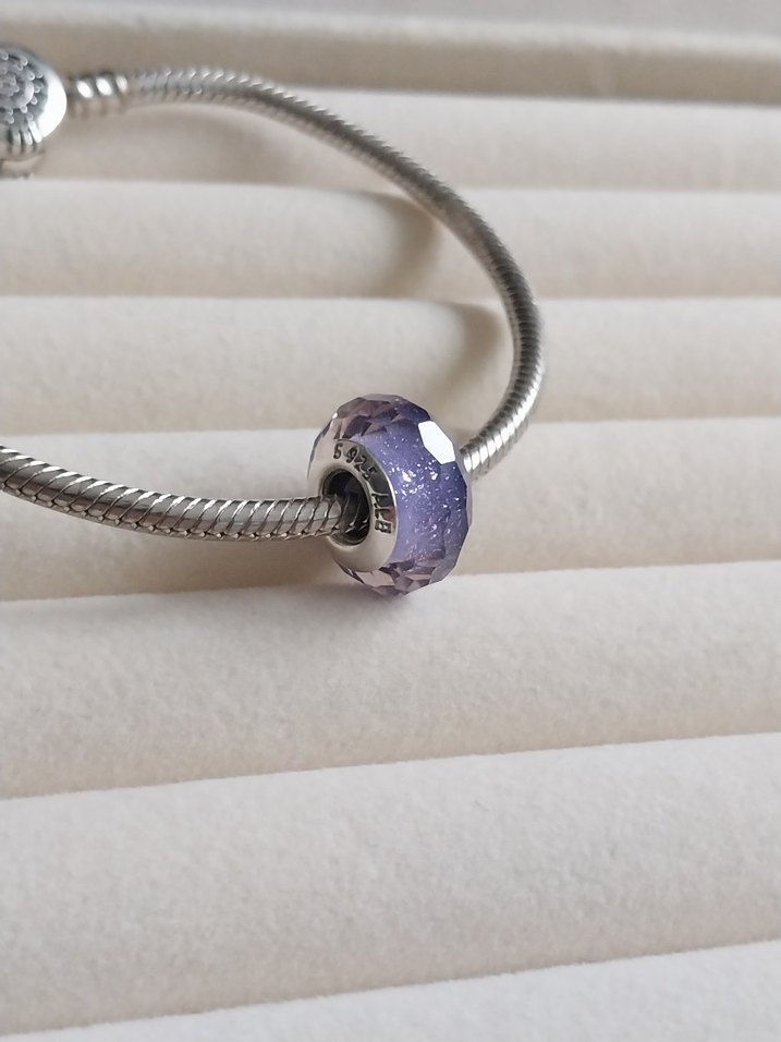 MOR YÜZEYLİ CAM MURANO CHARM - Görsel 2