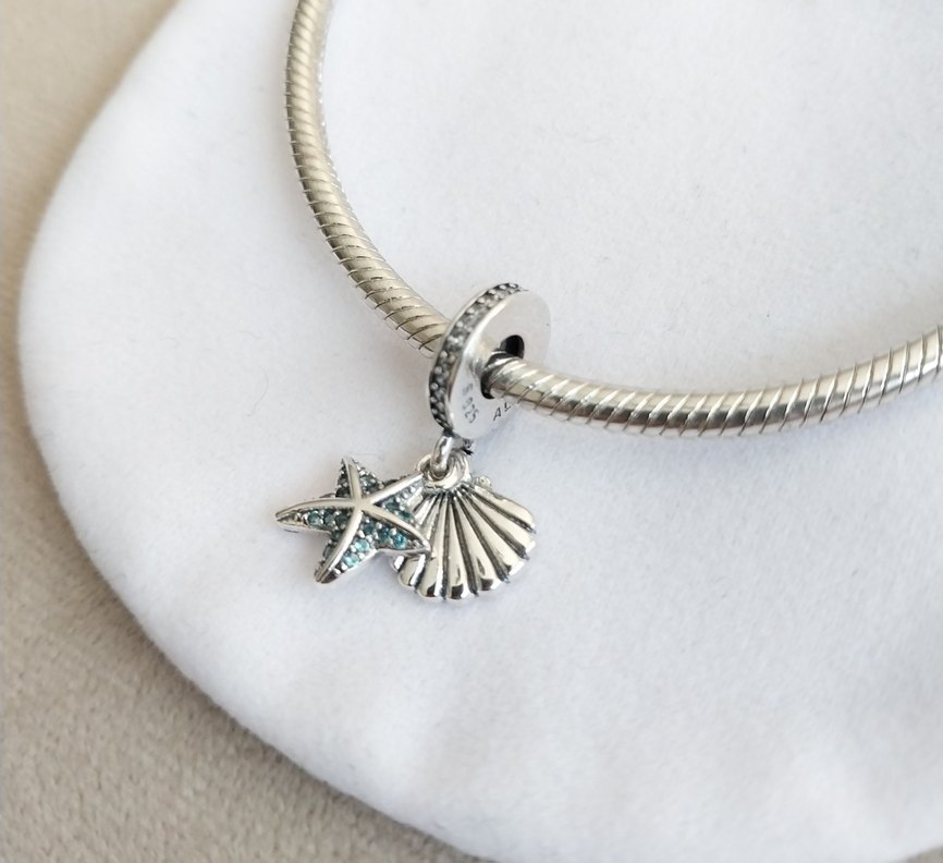 Tropikal Deniz Yıldızı ve Deniz Kabuğu Charm - Görsel 3