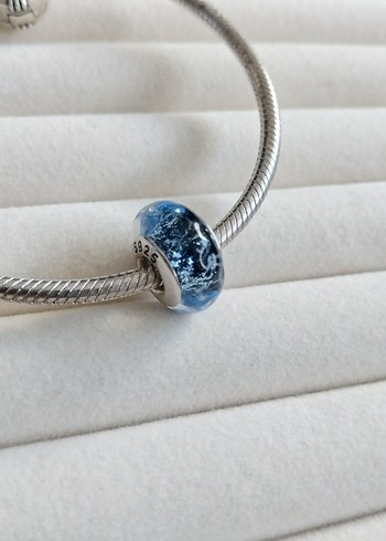 DALGALI KOYU MAVİ MURANO CHARM - Görsel 2