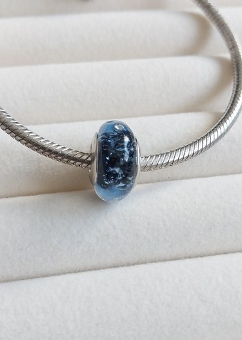 DALGALI KOYU MAVİ MURANO CHARM - Görsel 4