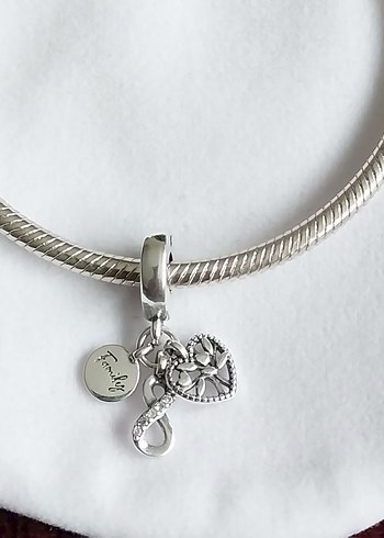 Sonsuz Aile Sevgisi Üçlü Sallantılı Charm - Görsel 2